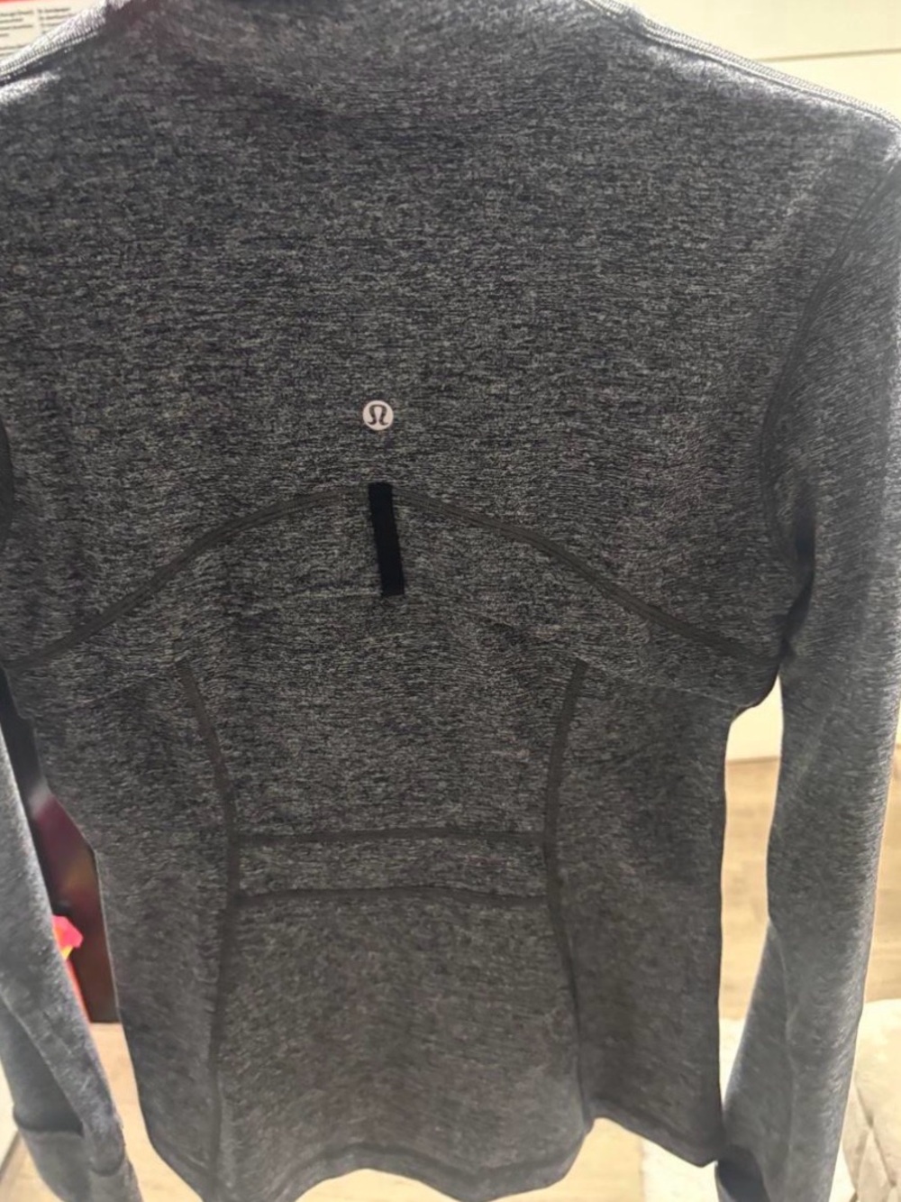 lululemon athletica Heathered Gray Full-Zip Bomber Jacket - Picture 2 of 3